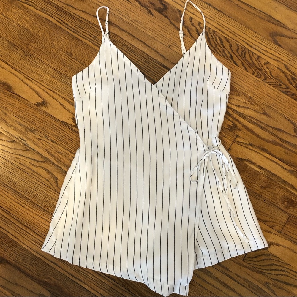 Lulus Striped Wrap Romper